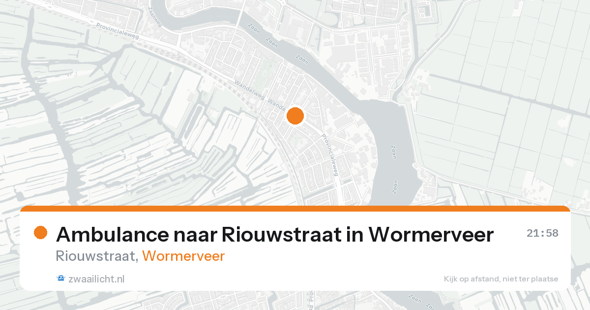 Ambulance naar Riouwstraat in Wormerveer — 21 aug 2026