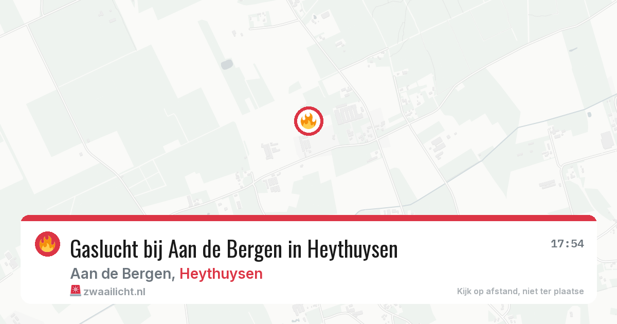 Gaslucht bij Aan de Bergen in Heythuysen — 22 jan 2026