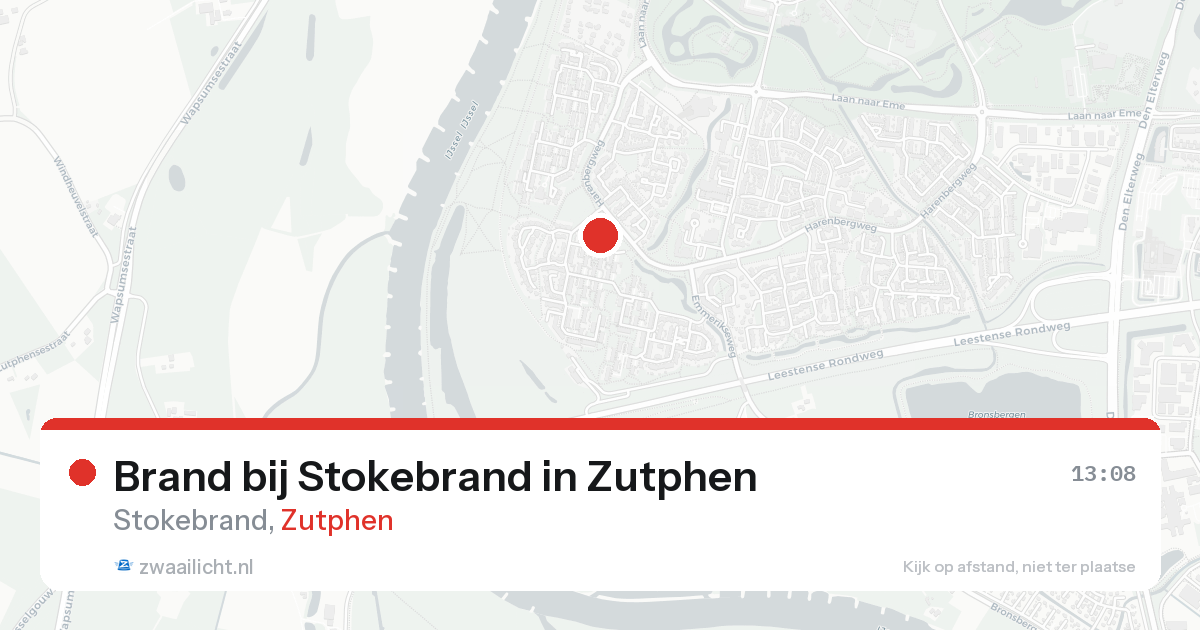 Brand bij Stokebrand in Zutphen — 21 aug 2026