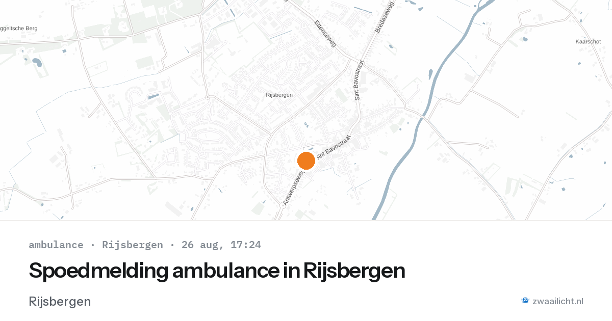 Spoedmelding ambulance in Rijsbergen — 26 aug 2026
