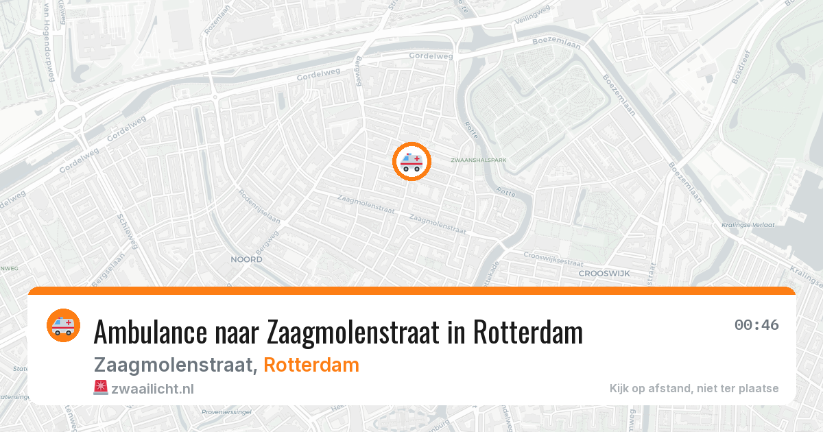 Ambulance naar Zaagmolenstraat in Rotterdam — 1 apr 2026