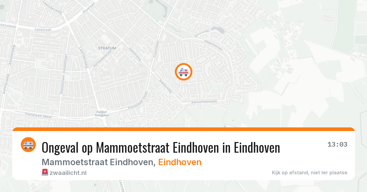 Ongeval op Mammoetstraat Eindhoven in Eindhoven — 4 mrt 2026