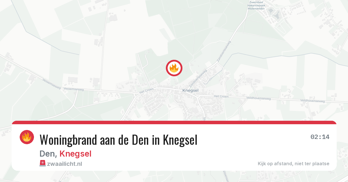 Woningbrand aan de Den in Knegsel — 25 apr 2026