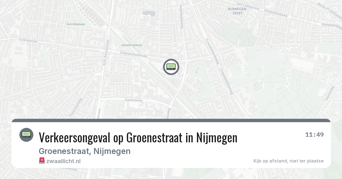 Verkeersongeval op Groenestraat in Nijmegen — 23 mrt 2026