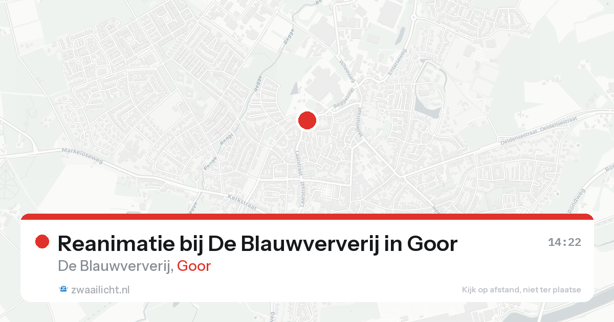 Reanimatie bij De Blauwververij in Goor — 31 jan 2026