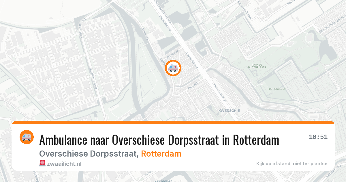 Ambulance naar Overschiese Dorpsstraat in Rotterdam — 12 jul 2026