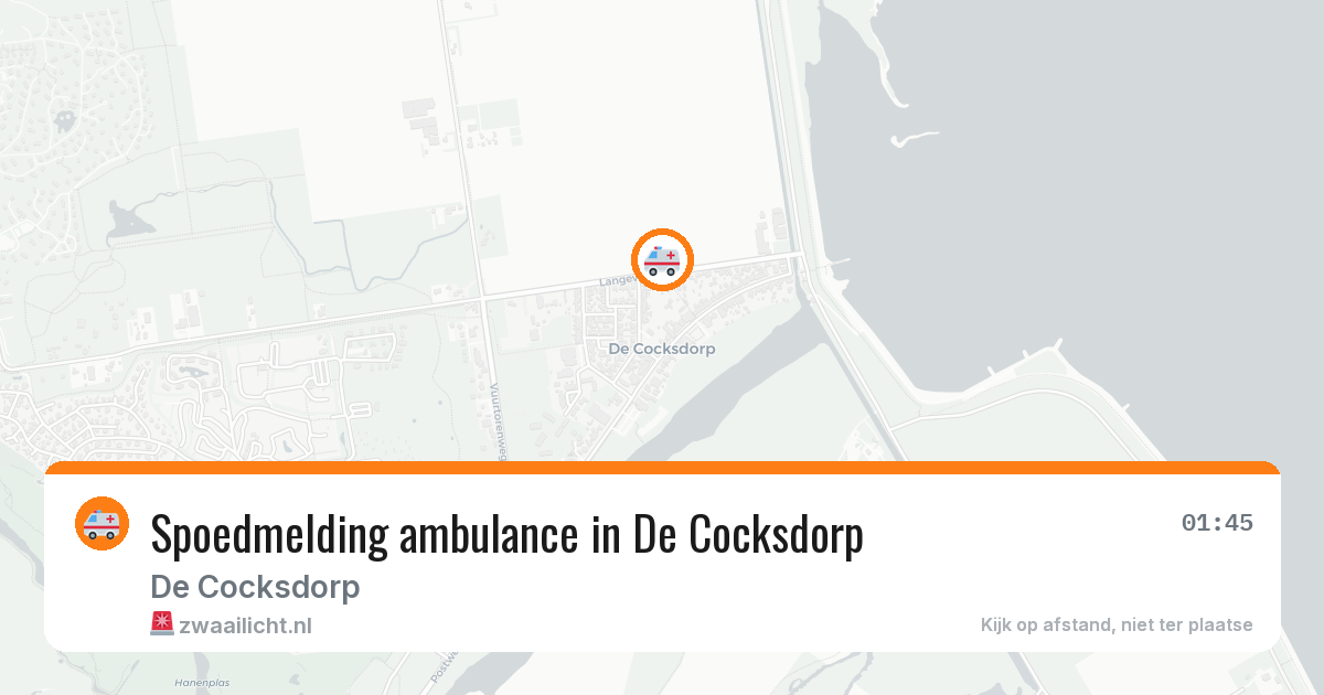 Spoedmelding ambulance in De Cocksdorp — 24 jun 2026