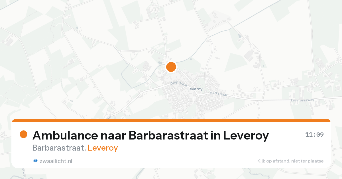 Ambulance naar Barbarastraat in Leveroy — 15 aug 2026