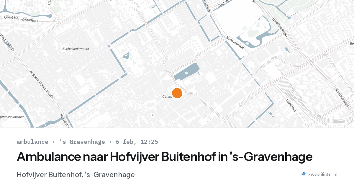 Ambulance naar Hofvijver Buitenhof in 's-Gravenhage — 6 feb 2026