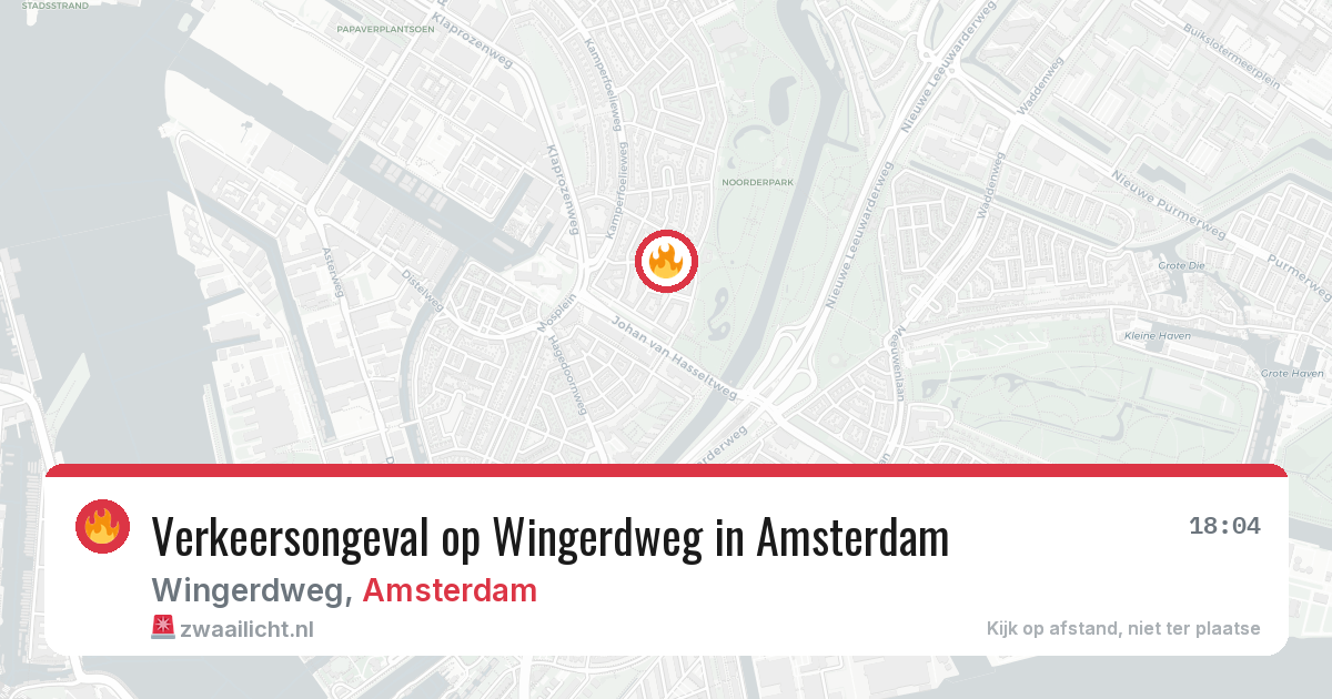Verkeersongeval op Wingerdweg in Amsterdam — 10 jun 2026