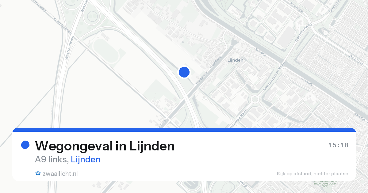 Wegongeval in Lijnden — 23 aug 2026