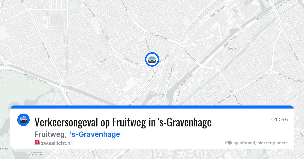 Verkeersongeval op Fruitweg in 's-Gravenhage — 3 mei 2026