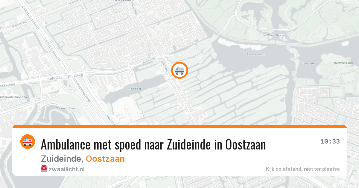 Ambulance met spoed naar Zuideinde in Oostzaan — 5 aug 2026