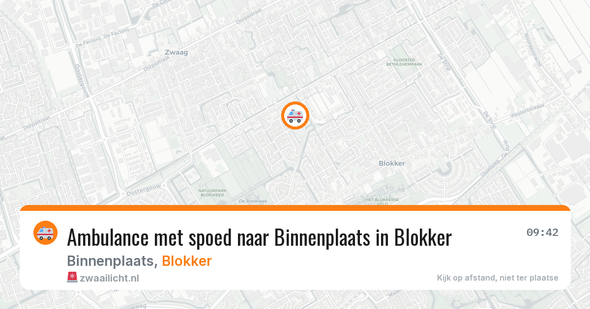 Ambulance met spoed naar Binnenplaats in Blokker — 23 jan 2026