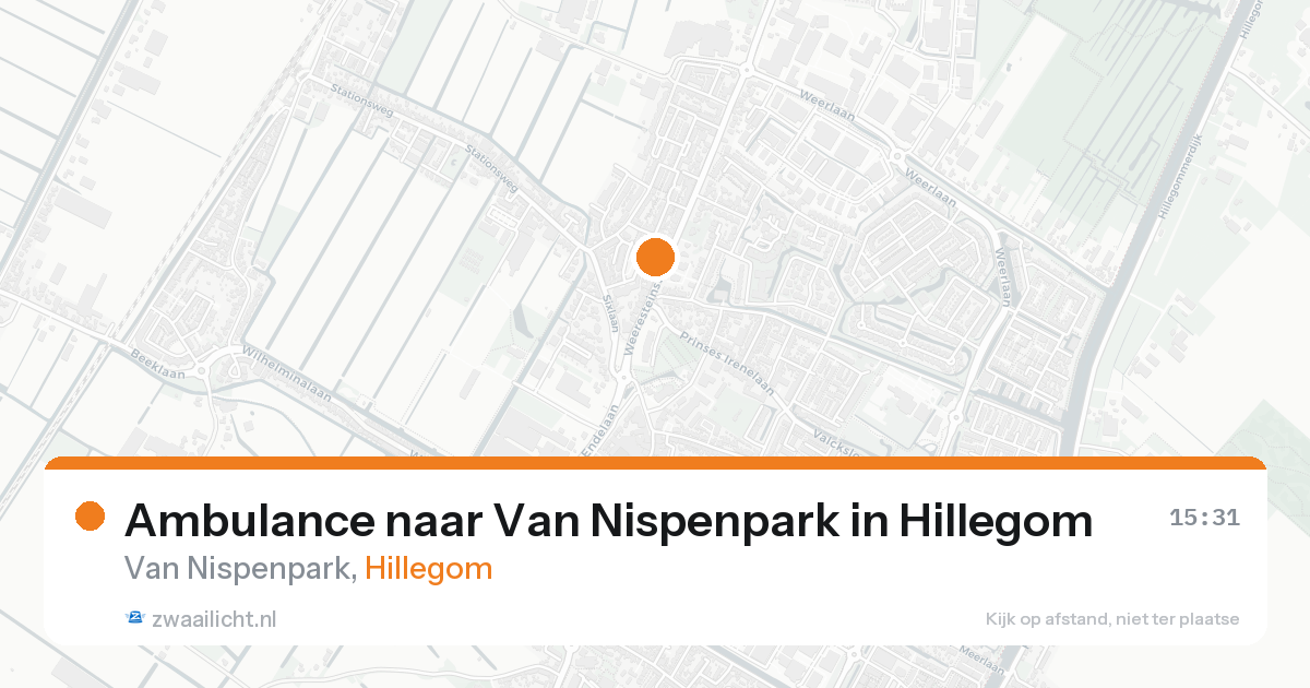 Ambulance naar Van Nispenpark in Hillegom — 23 aug 2026