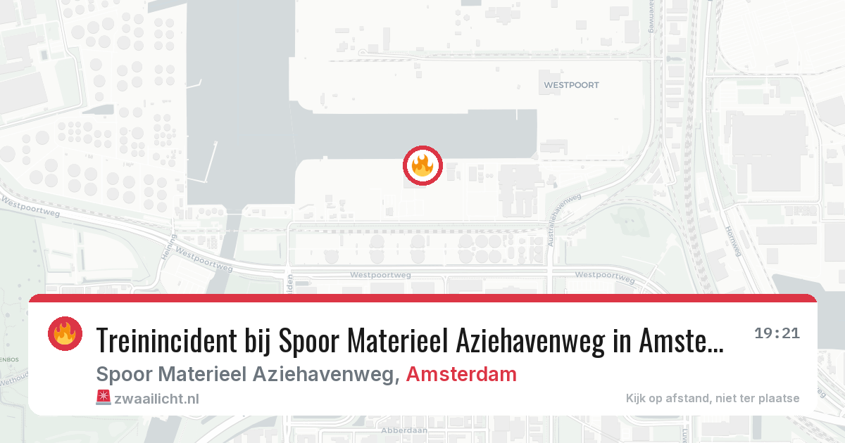 Treinincident bij Spoor Materieel Aziehavenweg in Amsterdam — 28 mei 2026