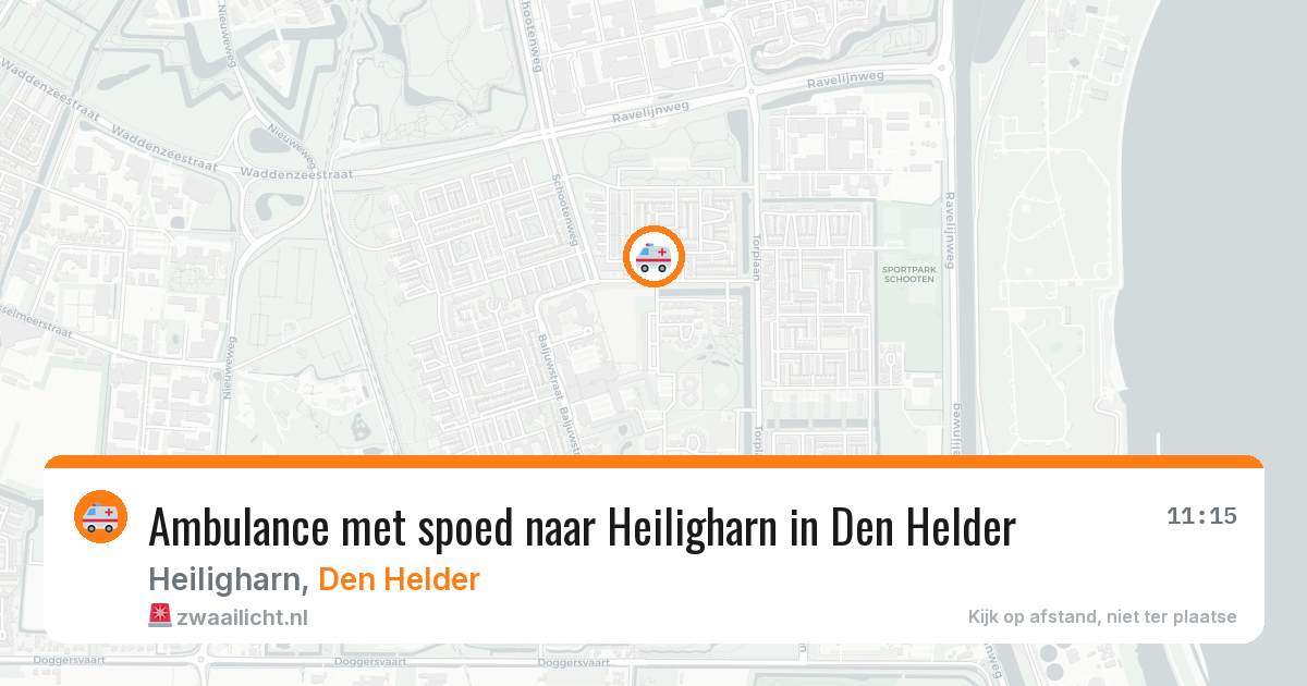 Ambulance met spoed naar Heiligharn in Den Helder — 18 jul 2026