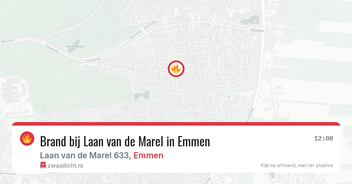 Brand bij Laan van de Marel in Emmen — 20 jun 2026