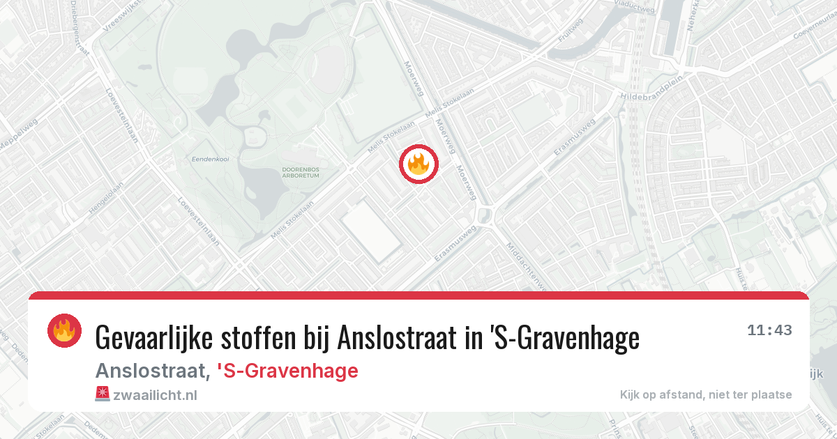 Gevaarlijke stoffen bij Anslostraat in 'S-Gravenhage — 15 apr 2026