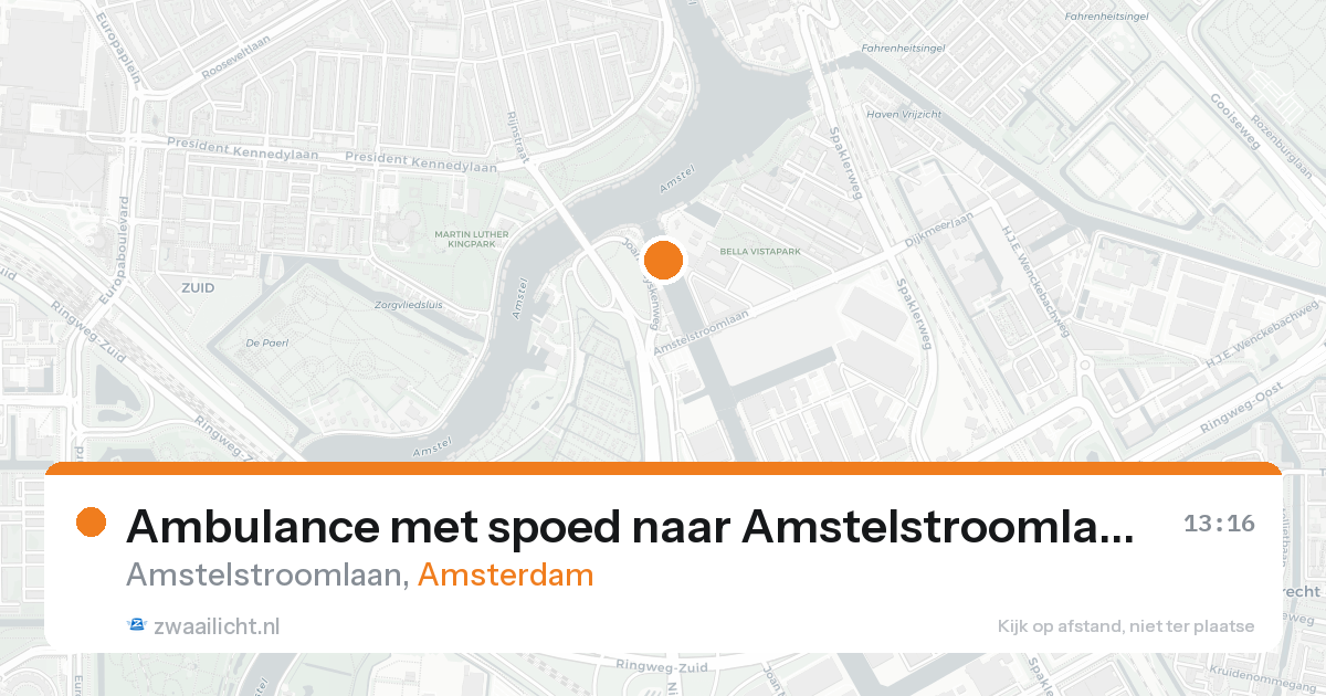 Ambulance met spoed naar Amstelstroomlaan in Amsterdam — 31 jan 2026
