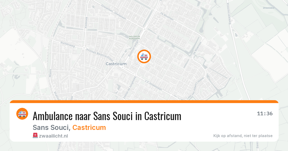 Ambulance naar Sans Souci in Castricum — 22 jun 2026