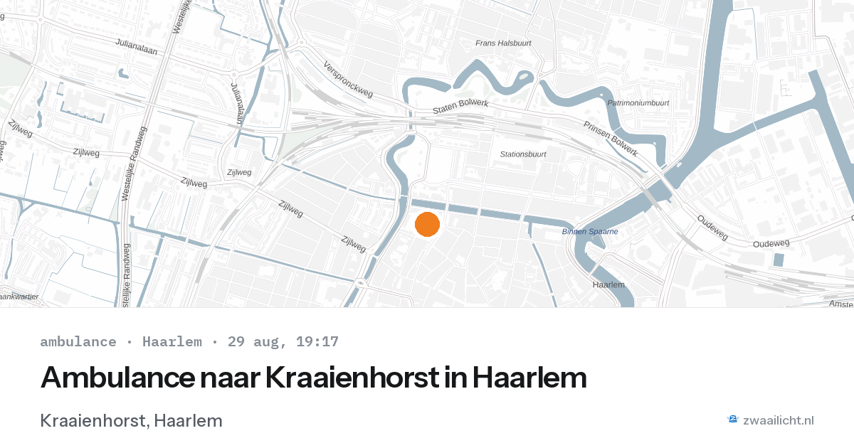 Ambulance naar Kraaienhorst in Haarlem — 29 aug 2026