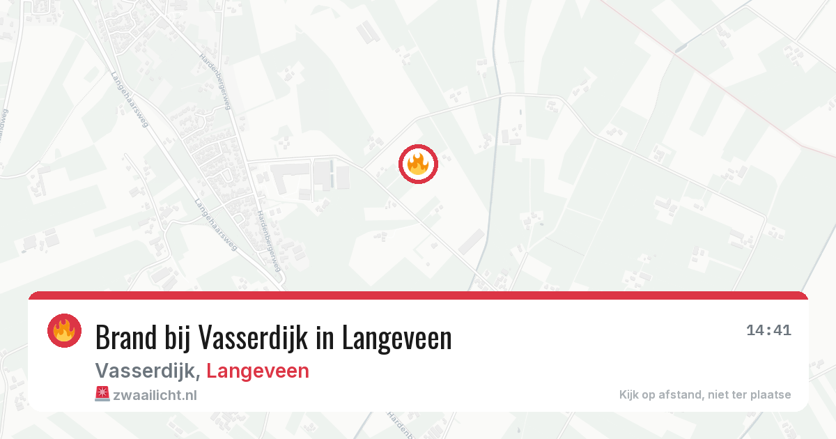 Brand bij Vasserdijk in Langeveen — 20 jul 2026