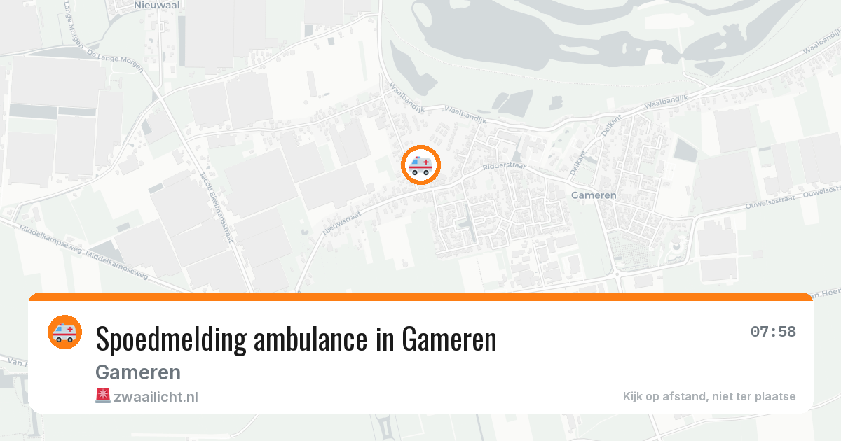 Spoedmelding ambulance in Gameren — 11 aug 2026