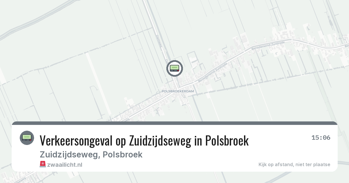 Verkeersongeval op Zuidzijdseweg in Polsbroek — 1 feb 2026