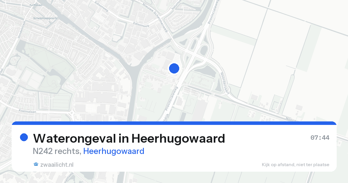 Waterongeval in Heerhugowaard — 22 aug 2026