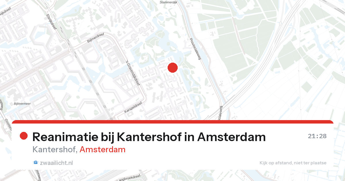 Reanimatie bij Kantershof in Amsterdam — 28 aug 2026