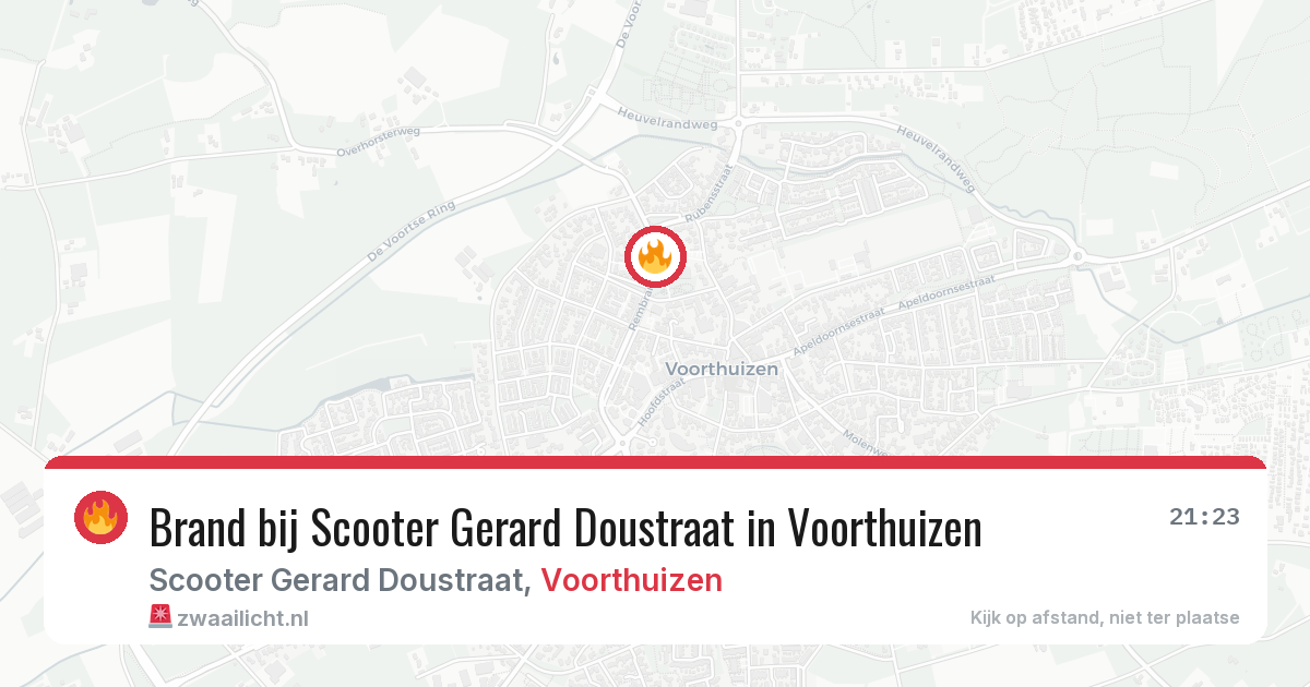 Brand bij Scooter Gerard Doustraat in Voorthuizen — 10 feb 2026