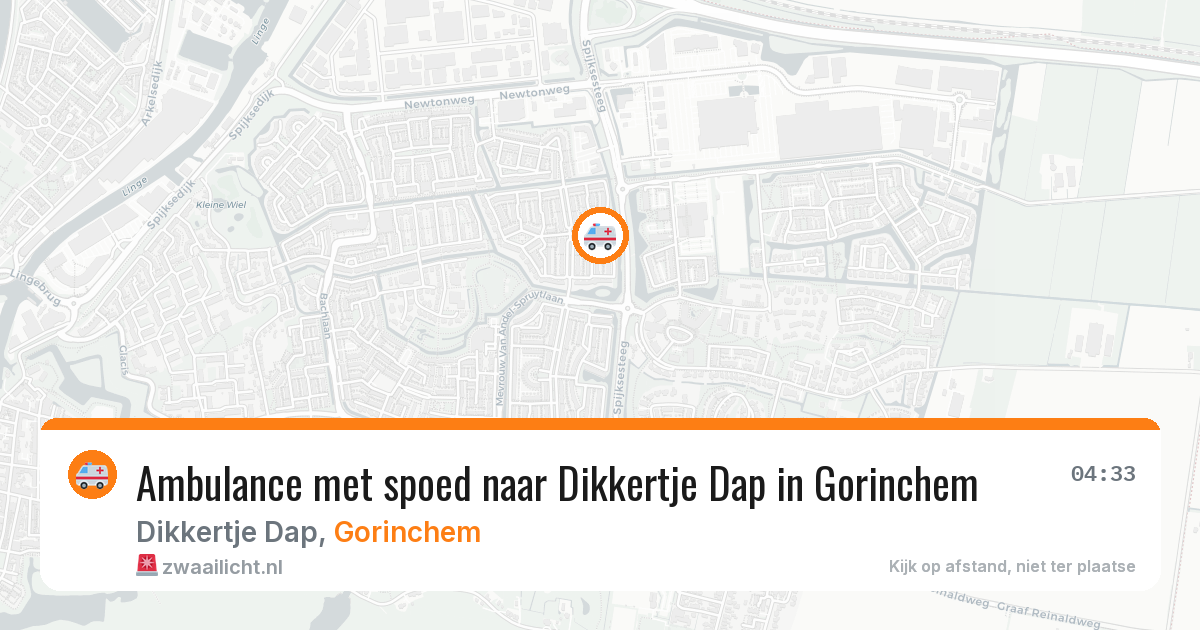 Ambulance met spoed naar Dikkertje Dap in Gorinchem — 26 jan 2026