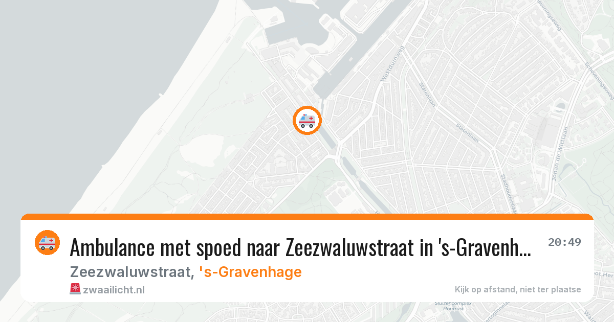 Ambulance met spoed naar Zeezwaluwstraat in 's-Gravenhage — 4 aug 2026