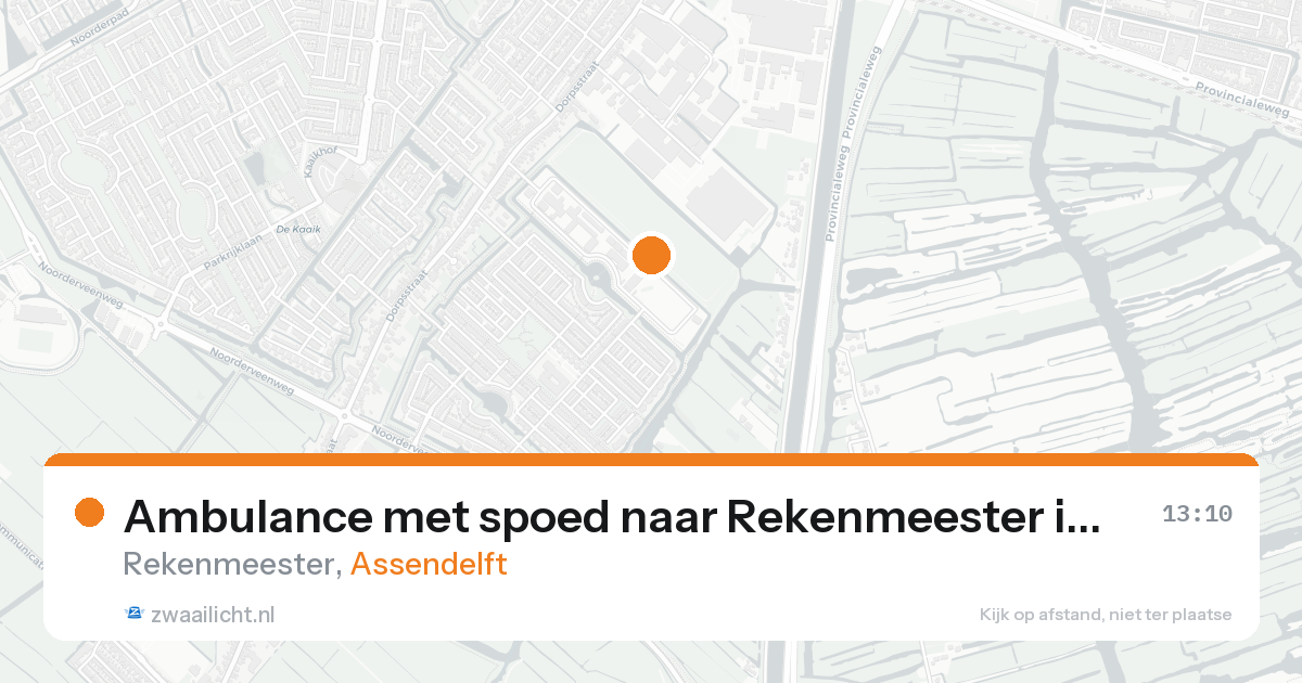 Ambulance met spoed naar Rekenmeester in Assendelft — 8 jun 2026