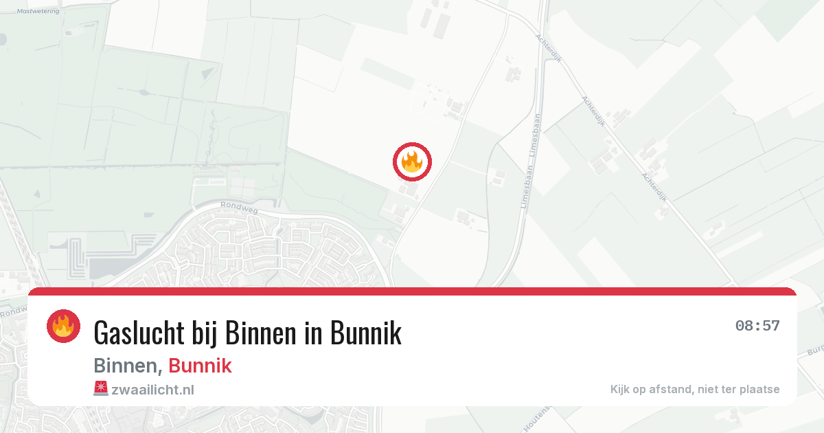 Gaslucht bij Binnen in Bunnik — 9 jun 2026