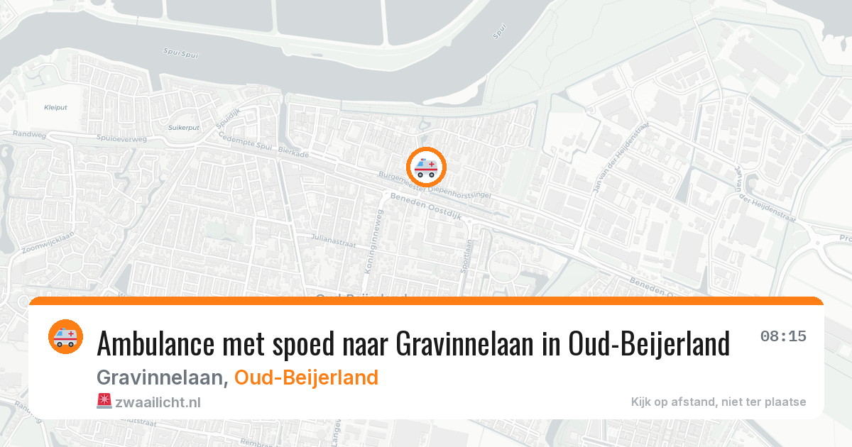 Ambulance met spoed naar Gravinnelaan in Oud-Beijerland — 27 jun 2026