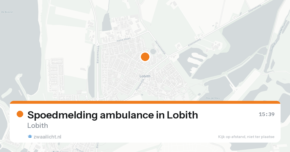Spoedmelding ambulance in Lobith — 3 mei 2026