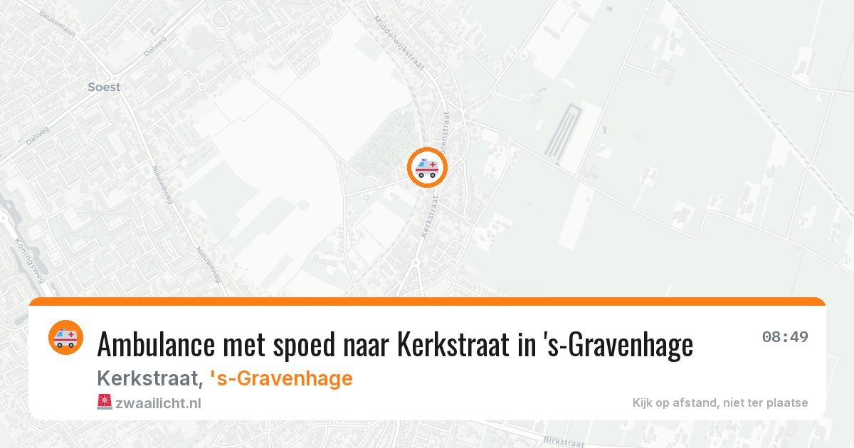 Ambulance met spoed naar Kerkstraat in 's-Gravenhage — 23 feb 2026