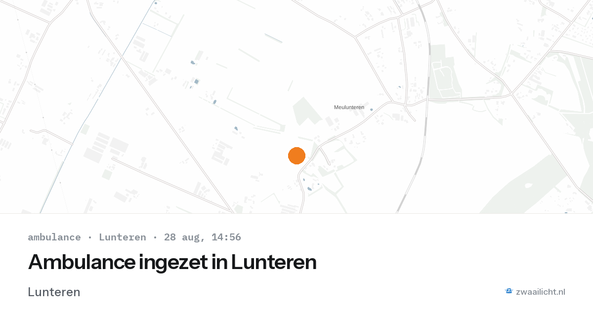Ambulance ingezet in Lunteren — 28 aug 2026
