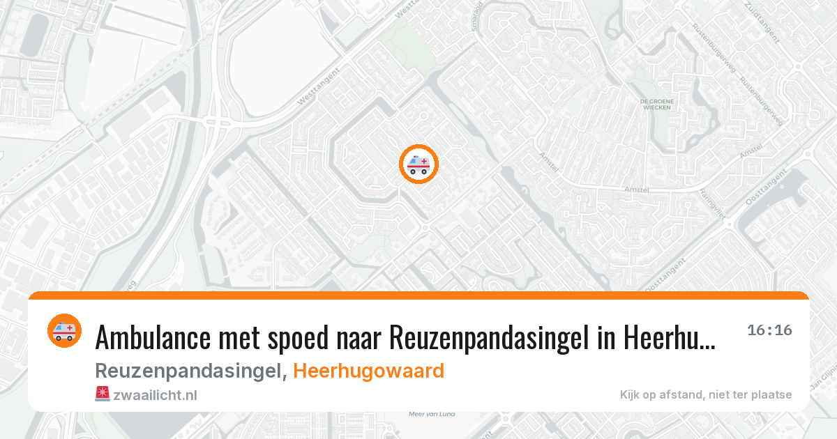 Ambulance met spoed naar Reuzenpandasingel in Heerhugowaard — 5 mei 2026