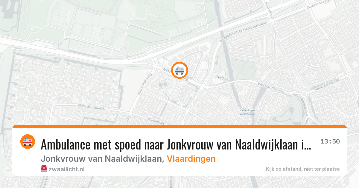 Ambulance met spoed naar Jonkvrouw van Naaldwijklaan in Vlaardingen — 4 mrt 2026