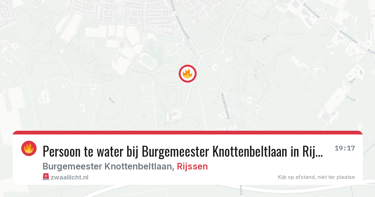 Persoon te water bij Burgemeester Knottenbeltlaan in Rijssen — 26 mei 2026