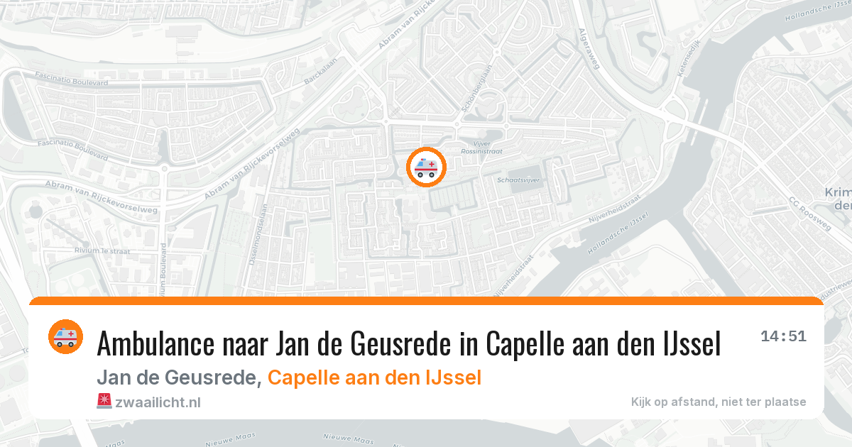 Ambulance naar Jan de Geusrede in Capelle aan den IJssel — 22 jun 2026
