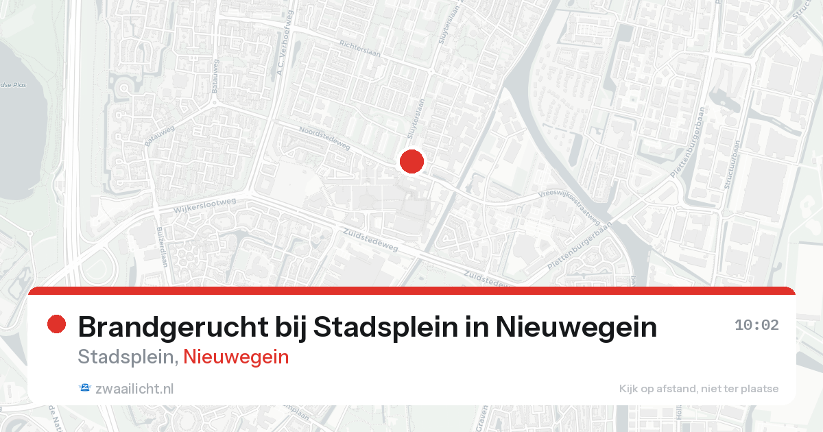 Brandgerucht bij Stadsplein in Nieuwegein — 21 aug 2026