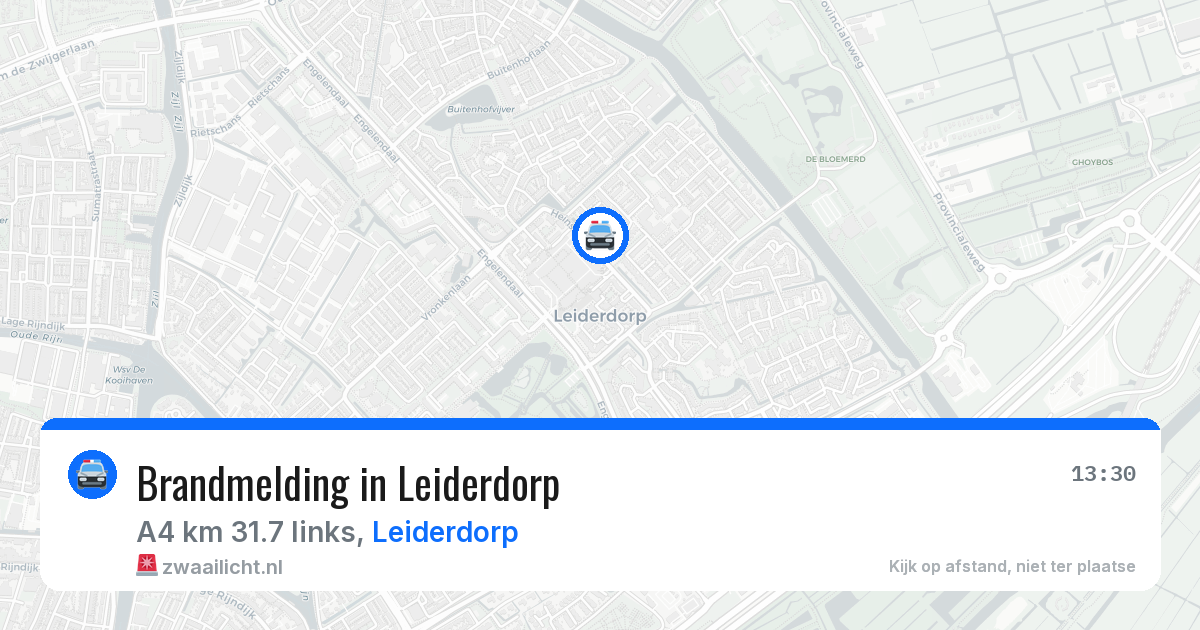 Brandmelding in Leiderdorp — 25 apr 2026