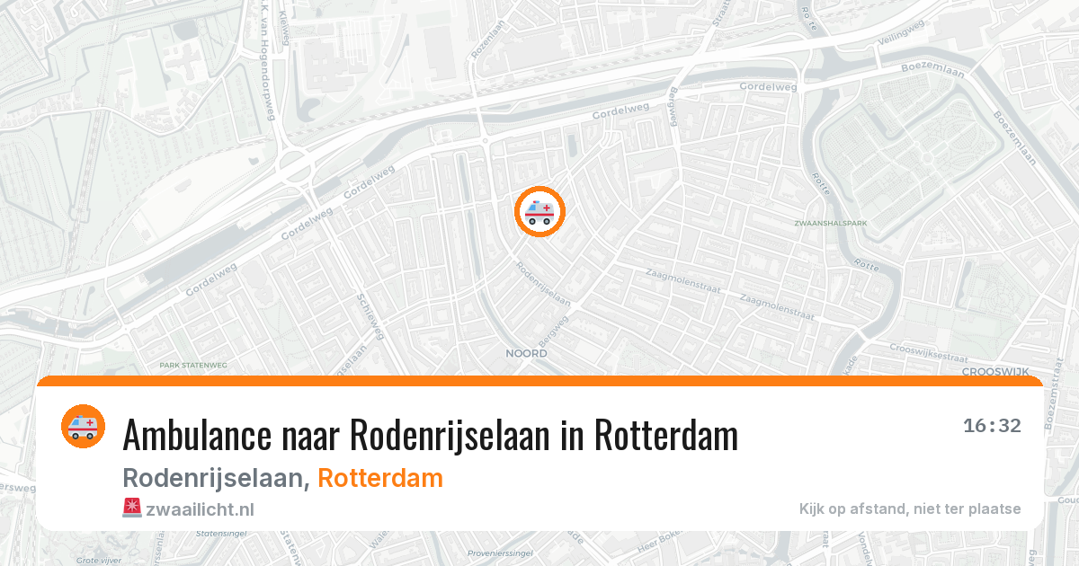 Ambulance naar Rodenrijselaan in Rotterdam — 8 jun 2026