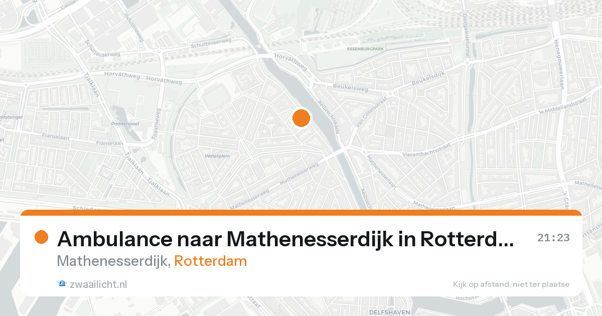 Ambulance naar Mathenesserdijk in Rotterdam — 21 aug 2026