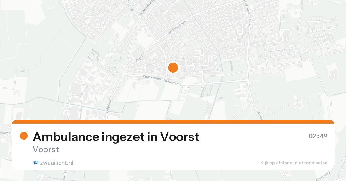 Ambulance ingezet in Voorst — 14 aug 2026