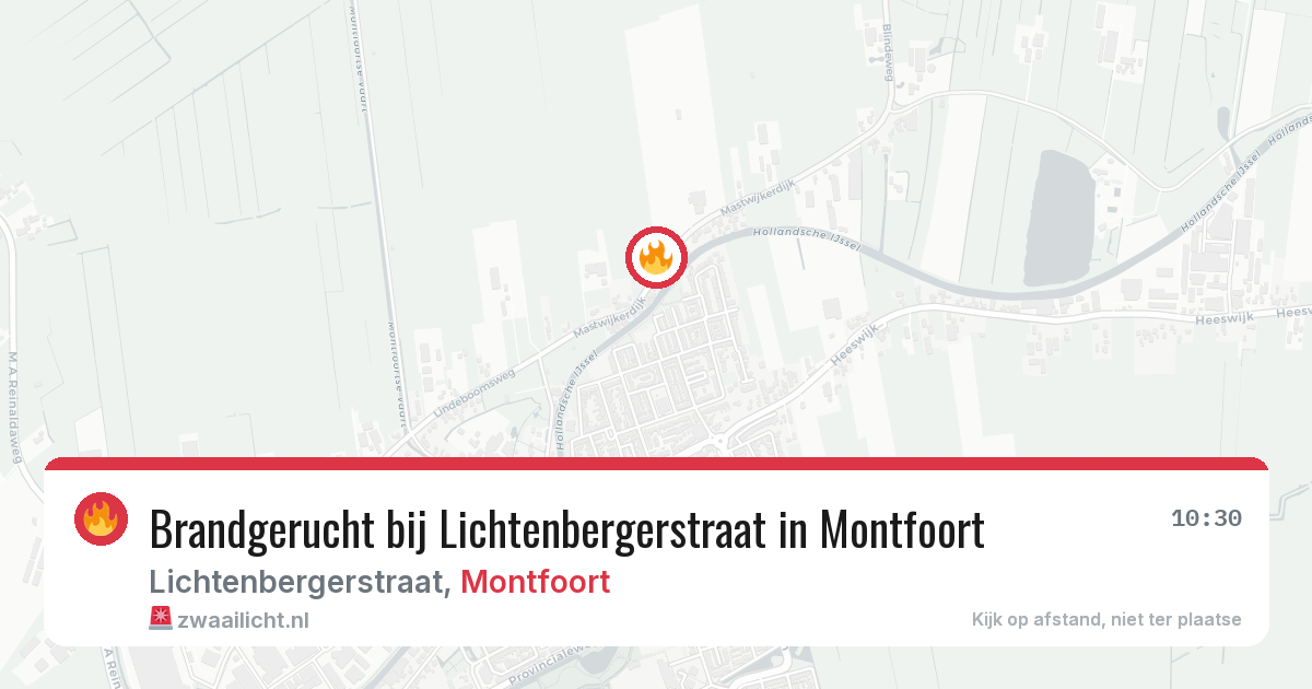 Brandgerucht bij Lichtenbergerstraat in Montfoort — 7 jun 2026